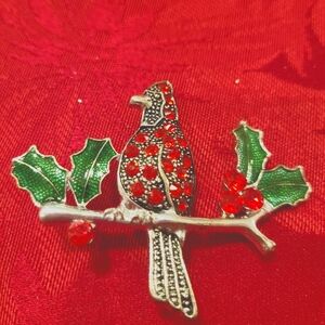 VINTAGE CARDINAL BROOCH